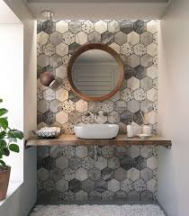 Hexagon Mixed Tiles Acrylic Shower Wall