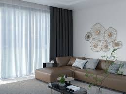 what color curtains go with dark brown