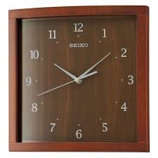 Seiko Brown Wooden 11 In Wall Clock
