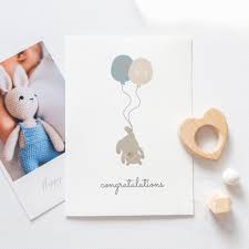 teddy bear balloons card