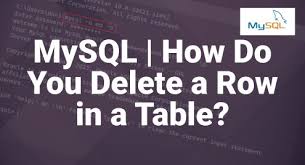 mysql how do you delete a row in a table