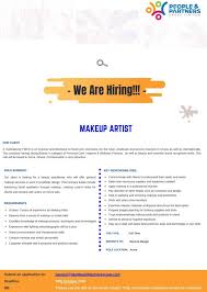 vacancy makeup artist wanted
