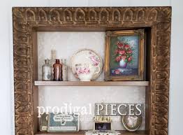 repurposed picture frame shelf shadow