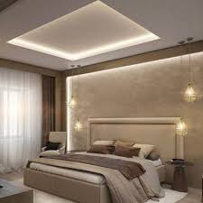 rectangular bedroom false ceiling