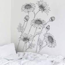 Sunflower Sketch Wall Stickers