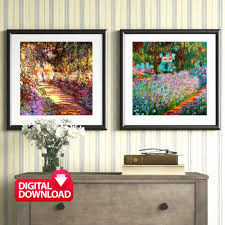 Claude Monet 2 Piece Wall Art Garden