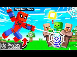 playing minecraft as spider man web