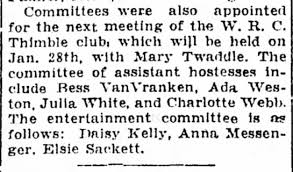 Ada Weston, W.R.C Thimble Club, New London, Ohio, 1932 ...