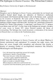 the epilogue in doctor faustus the petrarchan context pdf his latin epistle to mary sidney in thomas watson s amyntas 1592 repeats similar
