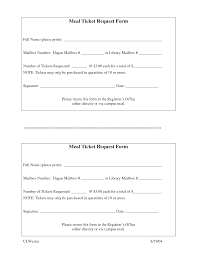 Free Printable Food Tickets For Fundraiser Template Of Meal
