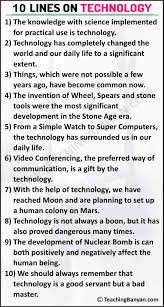 10 Lines On Technology For Children And Students