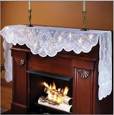 Lighted Mantel Scarf With Twinkling