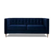 Velvet Modern Tuxedo Rectangle Sofa