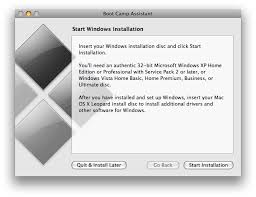 boot c to install windows 7 on a mac