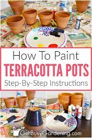 how to paint terracotta pots step by