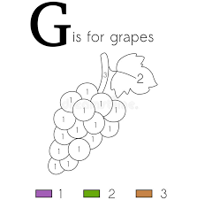 Coloring grapes is a great opportunity to familiarize your child with the variety of varieties of juicy drawing grapes with coloring pages, a kid can create his own unique variety by painting the berries. Grapes Vector Alphabet Letter G Coloring Page Stock Image Illustration Of Letter Background 165446297