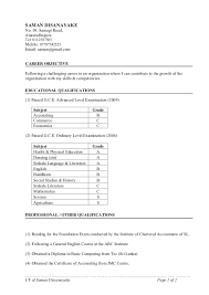 Resume or Curriculum Vitae Writing Proforma Format