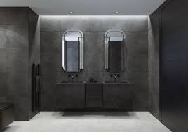 color walls go with gray tile bathroom