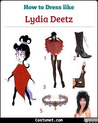 She lives in the fictional new england town of peaceful pines with her lydia's rival is claire brewster (voiced by tara strong), a beautiful, rich, pompous blonde who is always mean to her. Beetlejuice S Cartoon Lydia Deetz Costume For Cosplay Halloween
