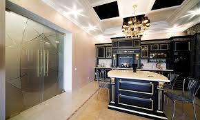 Modern Kitchen Door Glass Design For