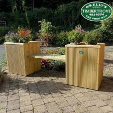 Timber Planter Bench Garden Bench