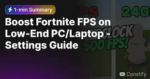 boost fortnite fps on low end pc laptop