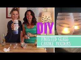 Diy Frosted Glass Spray Candle Holders