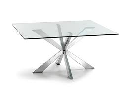 der square glass dining table by