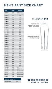 Propper Mens Pant Size Chart Uniform Tactical Supply