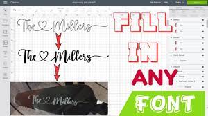 how to fill in any font in inkscape