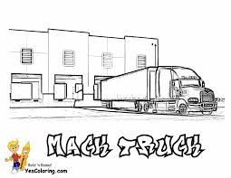 Volvo fm12 concrete truck coloring page wecoloringpagecom template. Big Rig Truck Coloring Pages Free 18 Wheeler Boys Coloring Pages