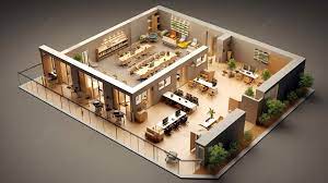 3d Render Of An Office Space And
