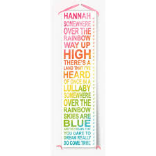 Somewhere Over The Rainbow Personalized Growth Chart