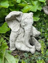 African Elephant Stone Statue