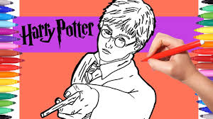 The coloring pages allow your kids to. Harry Potter Coloring Pages Watch How To Draw Harry Potter Harry Potter Coloring Book Youtube