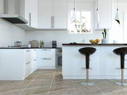 what kitchen floor goes well with white