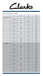 Clarks Kids Size Chart Clarks Shoes Sizing Chart