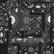 black bandana kerchief paisley fabric