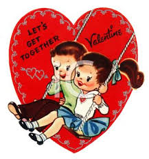 Download 2,209 retro valentine free vectors. Royalty Free Clipart Image Retro Valentine S Day Card With A Boy And Girl On A Swing