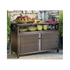 Outdoor Buffet Wicker Counter Sideboard