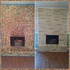 Paint Brick Fireplace Makeover