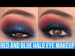 blue patriotic glam halo eye makeup