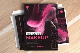 create unique makeup and cosmetic flyer