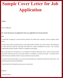 Sample Cover Letter For Employment Application