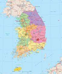 south korea map seoul asia