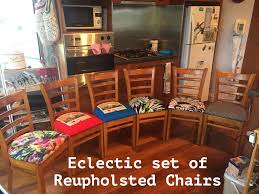 reupholstered chairs with t shirts and