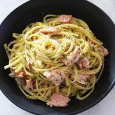 Tuna Spaghetti White Sauce gambar png