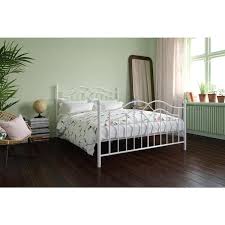 Dhp Tatiana White Queen Size Bed Frame