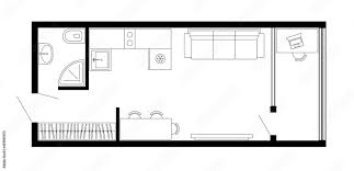 2d Micro Studio Apartment Floor Plan