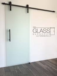 frosted glass barn door